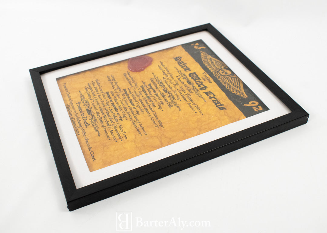 Salem Witch Trials 1692 Framed Print 9x11 Used