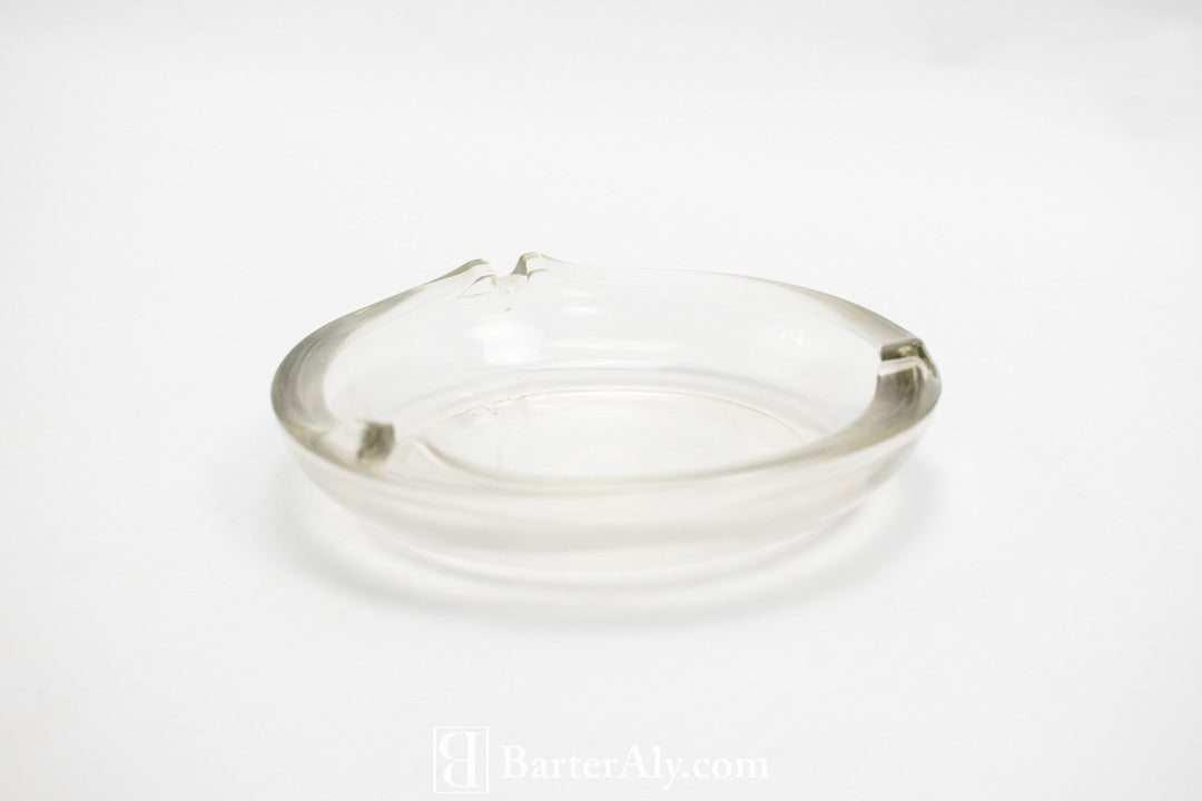 Ashtray 5 inch Clear Glass Ashtray Used