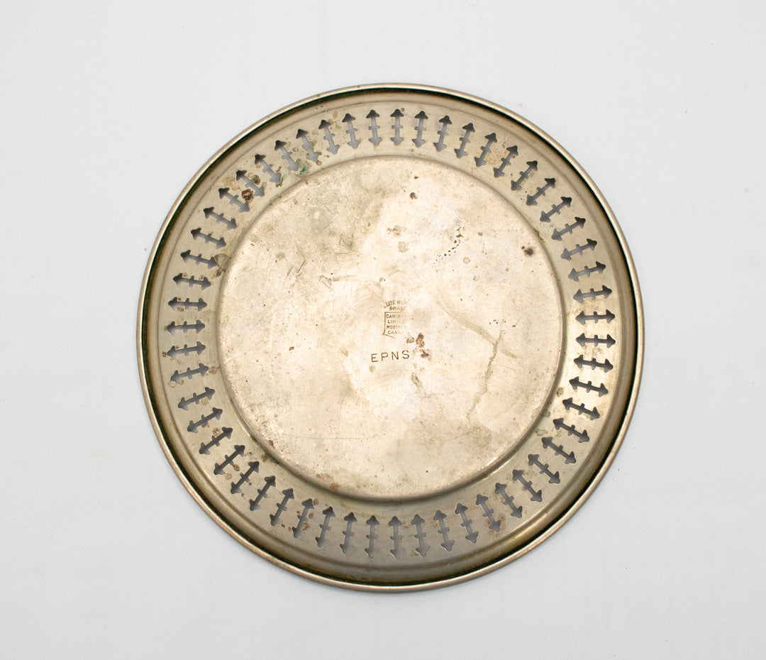 Brass Plate Used Vintage EPNS