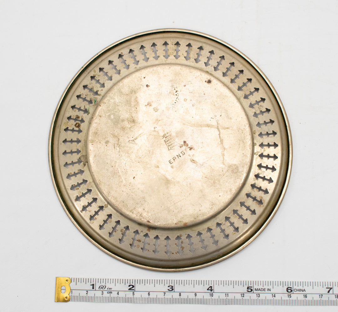 Brass Plate Used Vintage EPNS