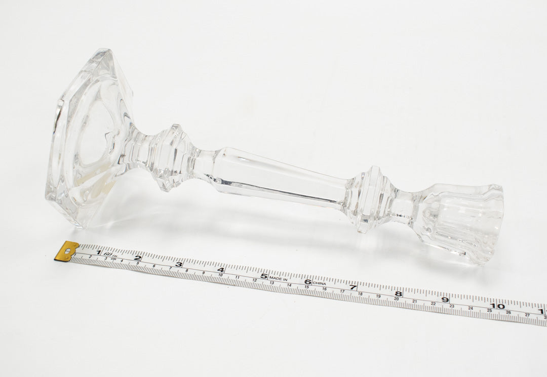 Romania Made Exclusive Crystal Candle Stick Standing 10In Used