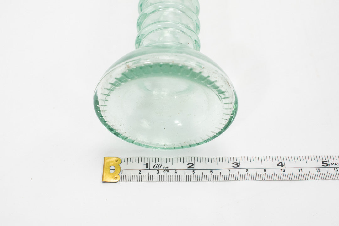 Candle Stick Glass Clear Tall Used 7in Candle Set Standing Pair