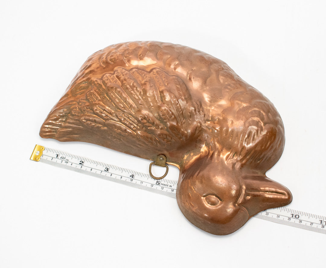 Decorative Chicken Tin Metal Bronze Country Farmhouse Decor Used