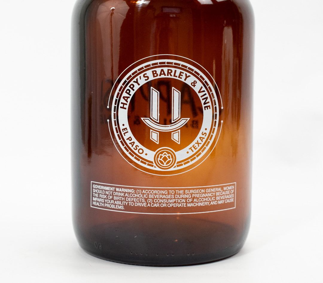 Happy’s Barley & Wine Jar El Paso Texas 64Oz Collectible Beer Jars Jug