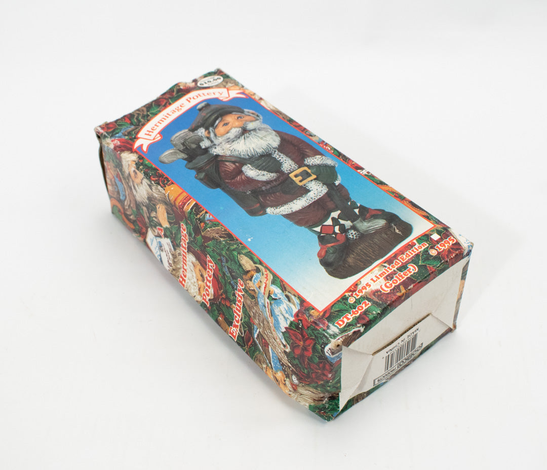 Santa Hand Painted Hermitage Pottery 1995 Limited Edition Fine Ceramic Sportsman