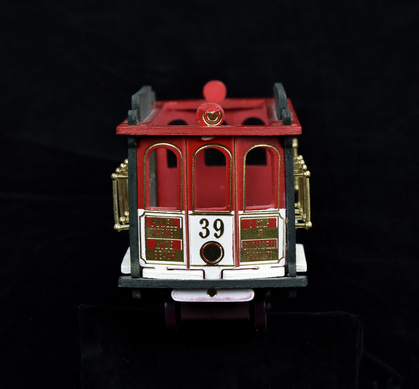 Ghirardelli Cable Car Train Chocolate Gift Train Used Red Green