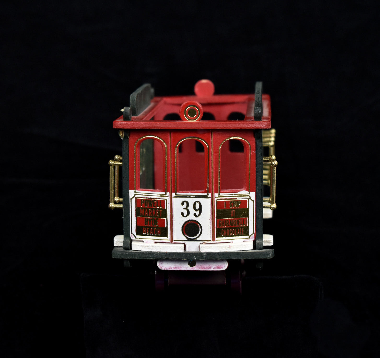Ghirardelli Cable Car Train Chocolate Gift Train Used Red Green