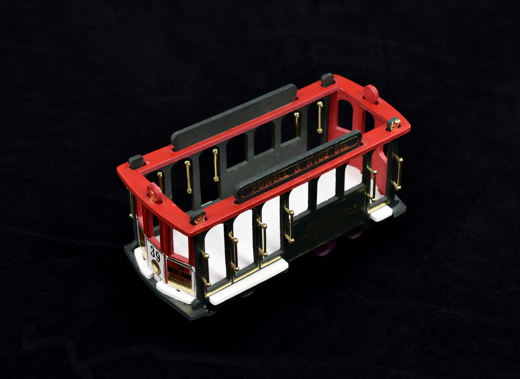Ghirardelli Cable Car Train Chocolate Gift Train Used Red Green
