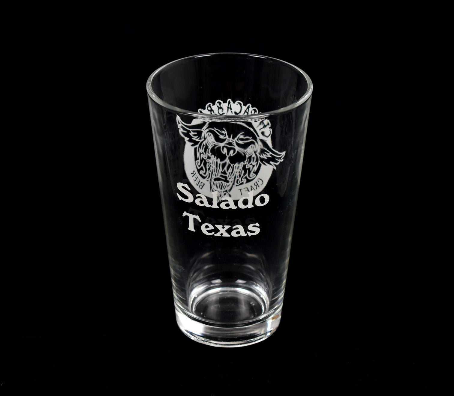 Chupacabra Craft Beer Pint Glass Salado, Texas 16 Oz Used