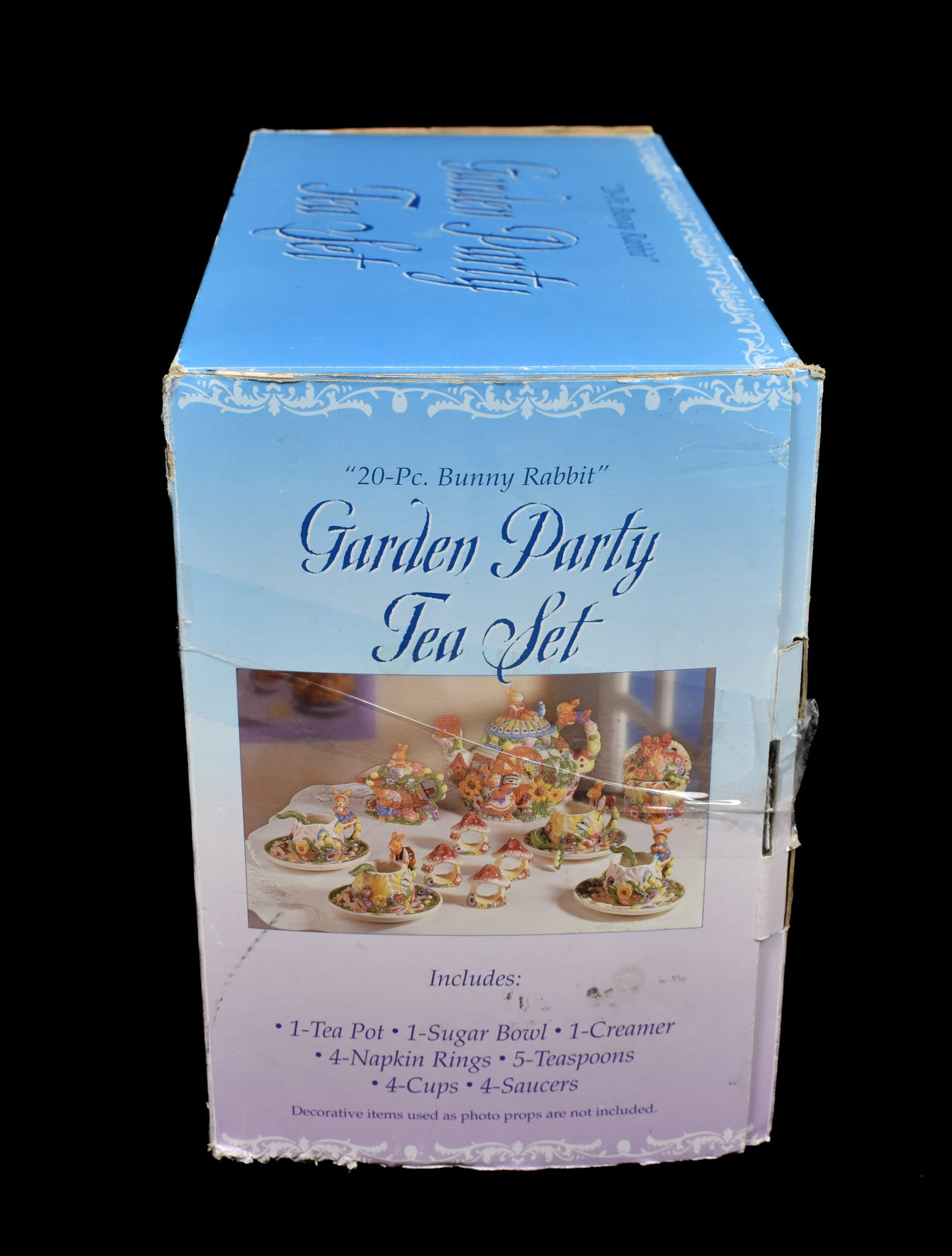 Bunny Rabbit Garden Party Tea Set Easter In Original Box VTG 1999 20-Piece