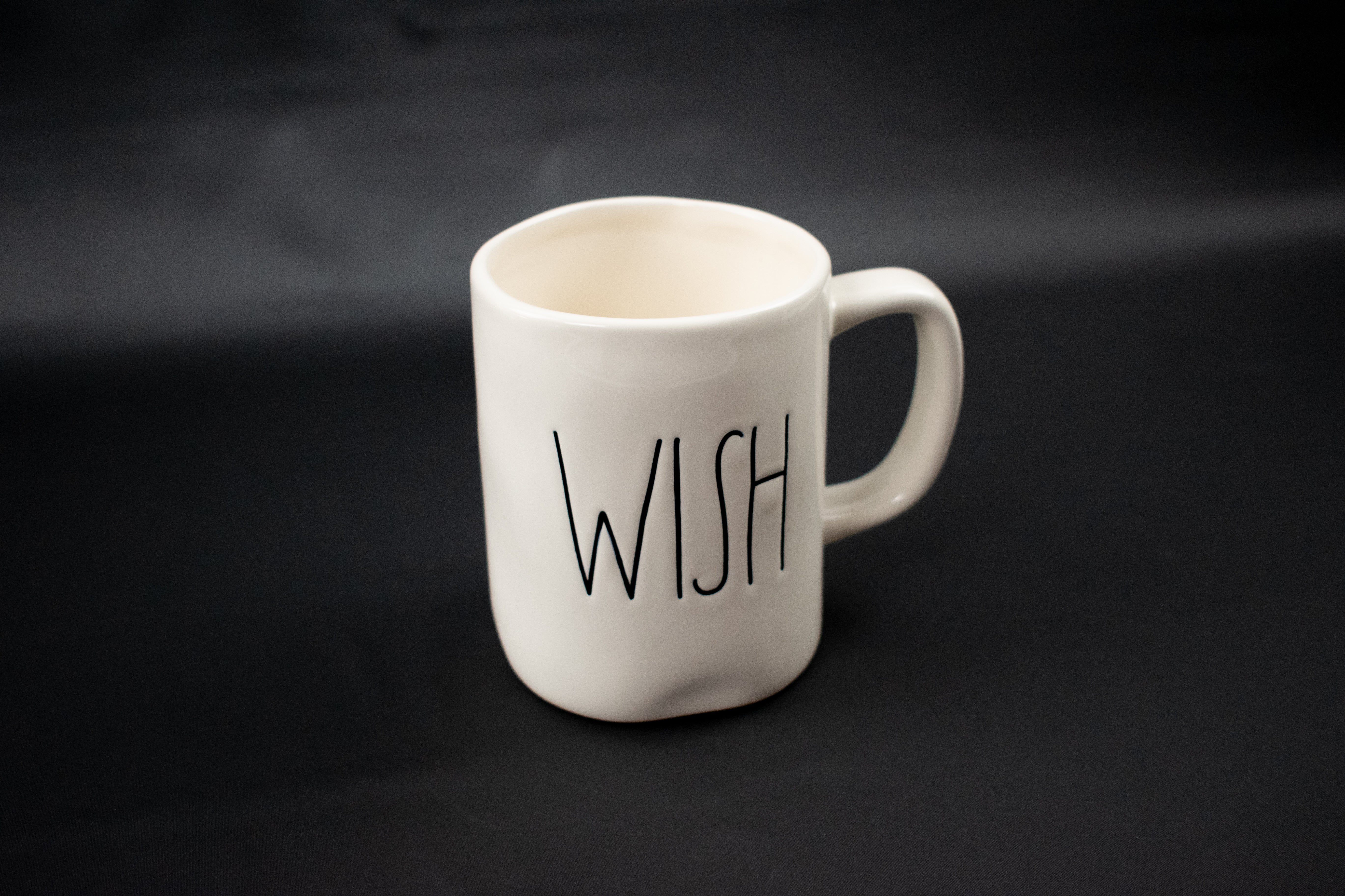 Rae Dunn Mug Coffee Cup Ceramic WISH Farmhouse Style By Magenta