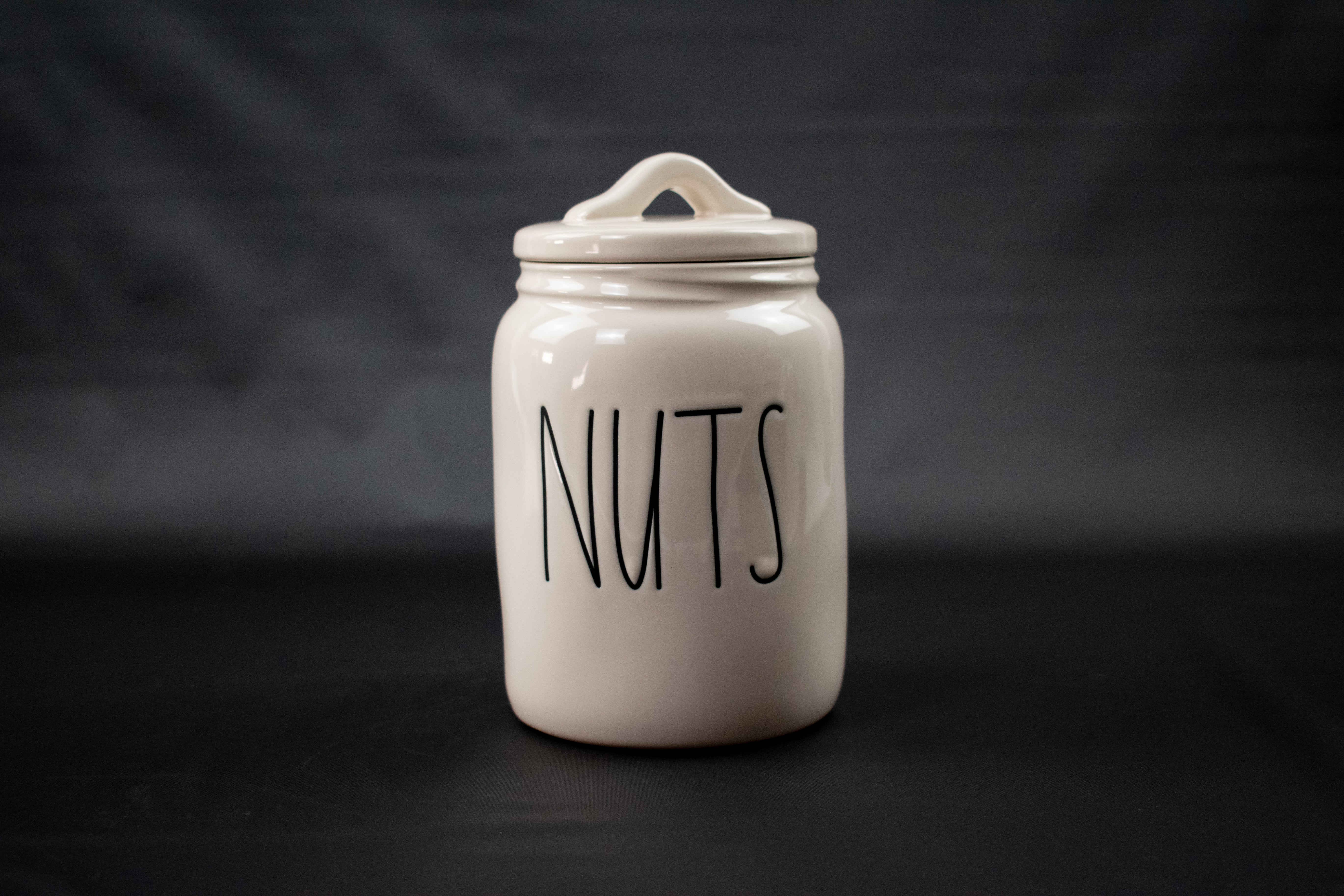 Rae Dunn Nuts Jar Authentic Container Authentic Magenta Ceramic Container