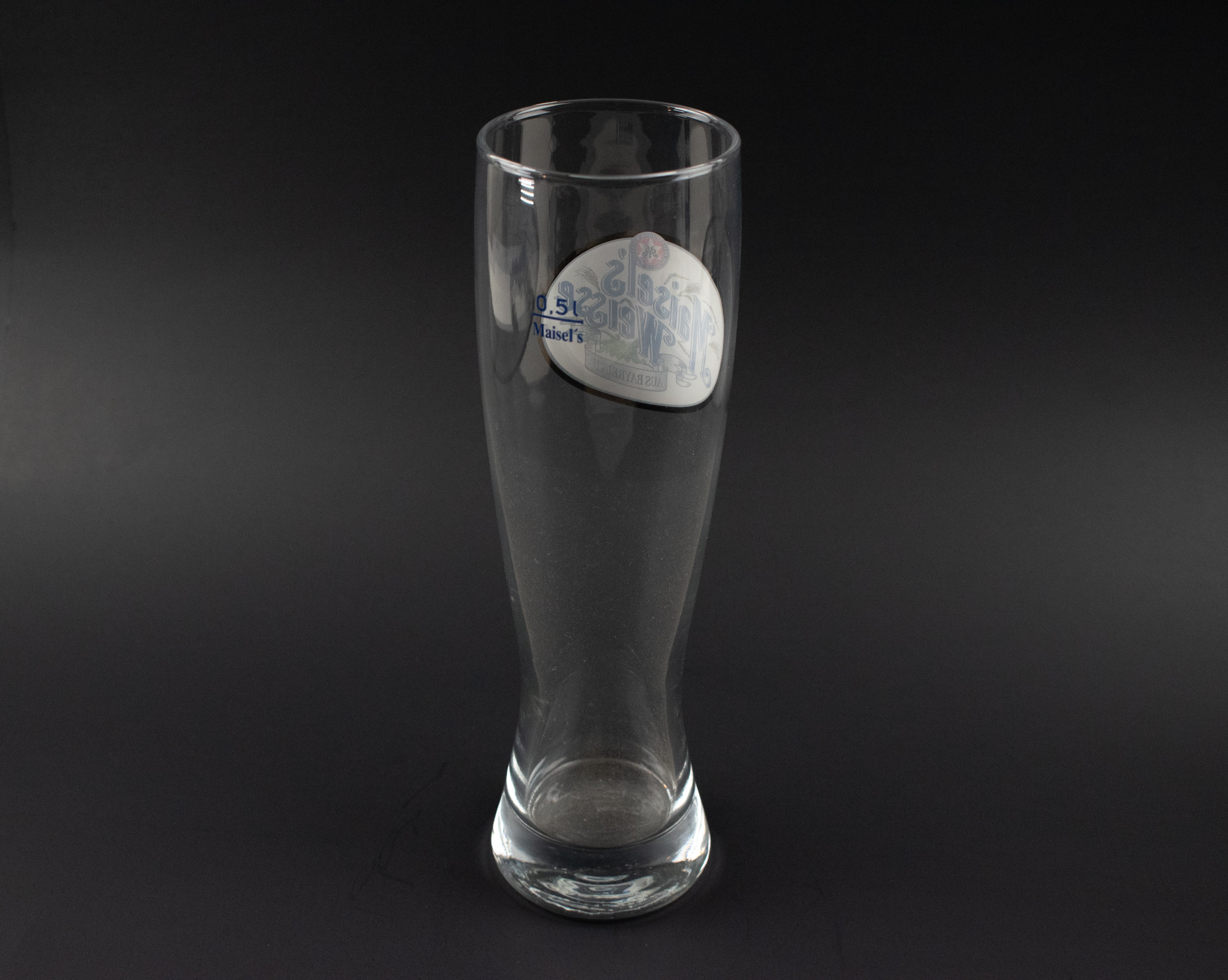 Maisels Weisse Aus Bayreuth 10 Inch Tall Glass 0,5L Pilsner Beer Glass Used