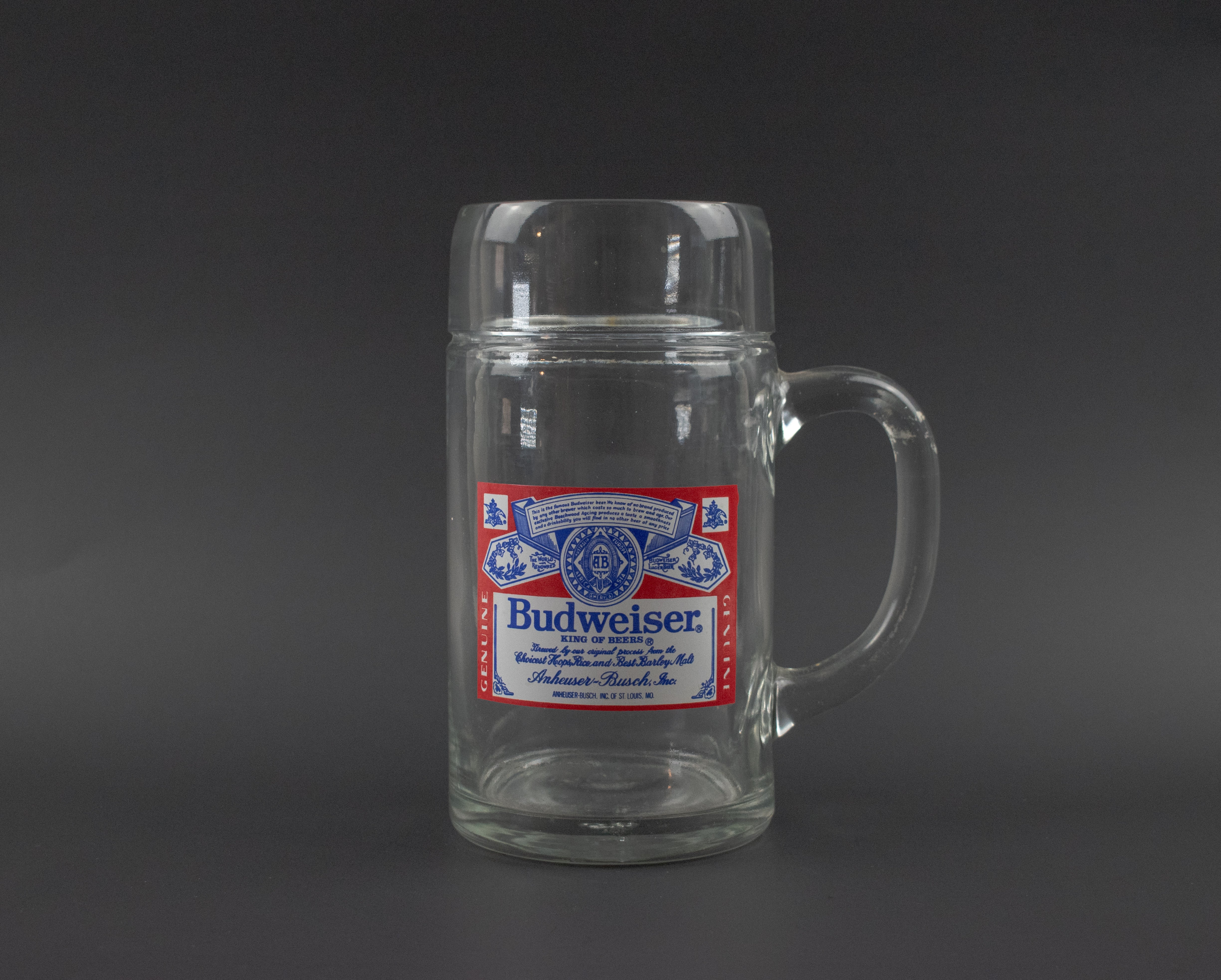 Budweiser Beer glass Collectible Beer mug Used Large