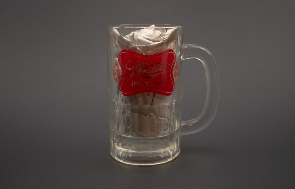 Miller High life Vintage Beer Glass Mug 5 1/2in Collectible Beer Mug