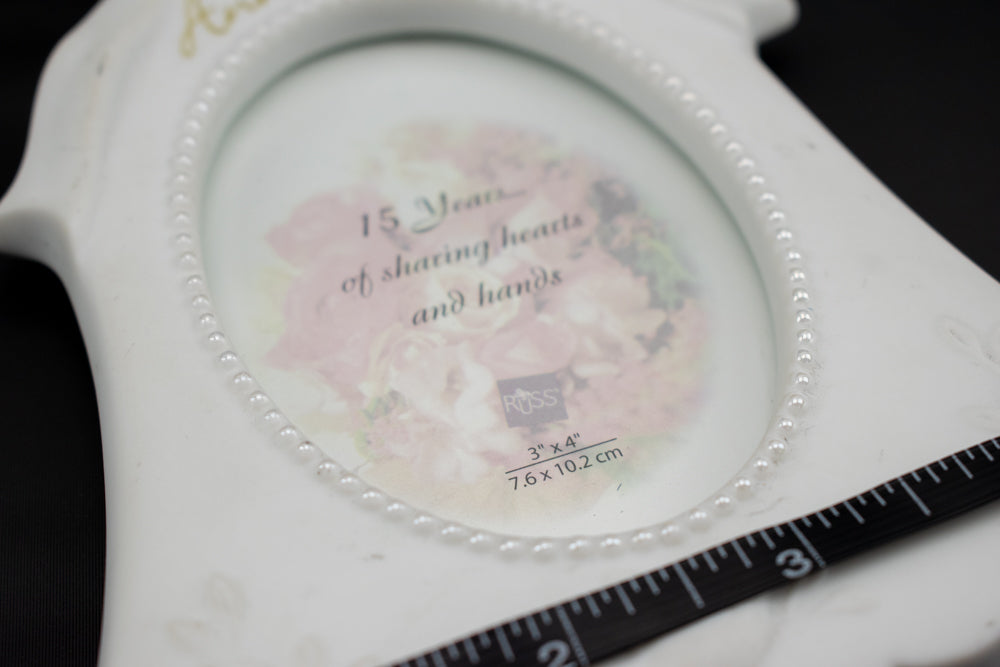 Picture frame 3 x 4 Sharing hearts used 15 year anniversary