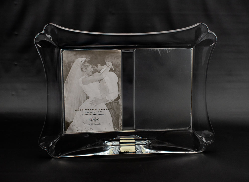 Lenox Wedding Crystal Glass Frame 2 5x7 New Open Box Standing Wedding Display