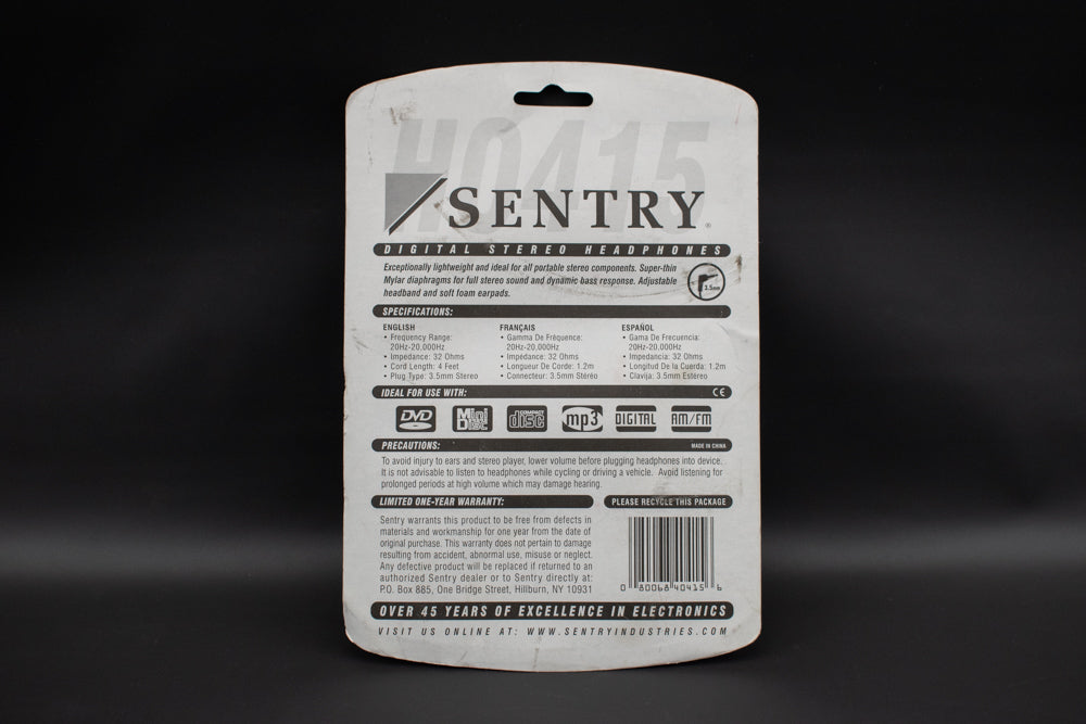 Sentry Vintage Headphones New Wired Headphones Ho415 Mp3/CD 3.5M