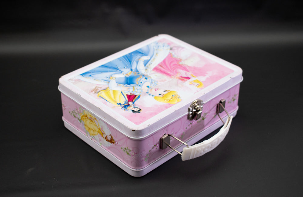 Tin Box Cinderella Lunch Box Collectible Lunch Tin Used Tiny Box Company 7x6