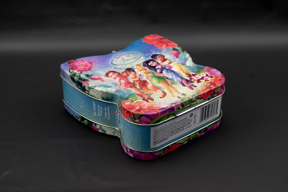 Fairies Tin Lunch Box Small Tinker bell and friends Used NO Puzzles Included