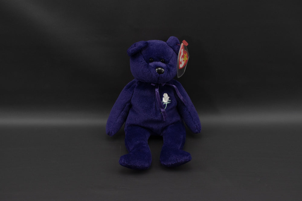Beanie Baby Purple Bear 1997 Vintage Princess Diana TY Plush PE