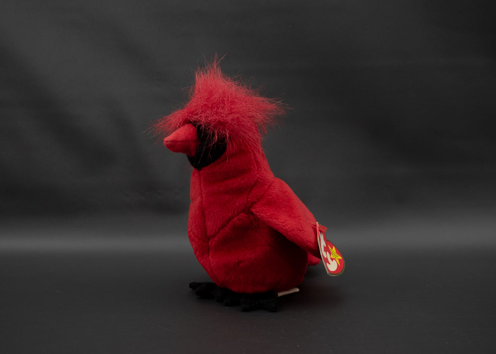 Mac Beanie Baby TY Vintage Plush Red Cardinal Animal 1999 PE Pellets