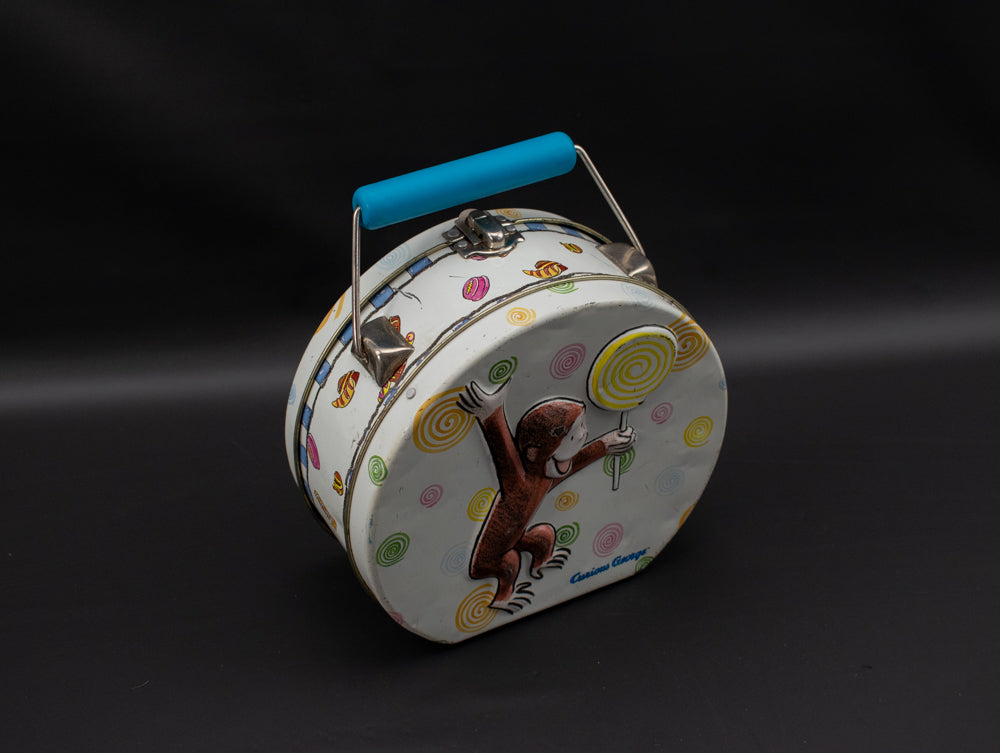 Curious George Tin Lunch Box Used 6in Small