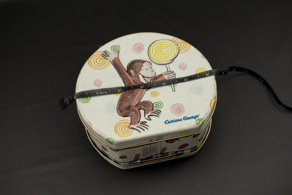 Curious George Tin Lunch Box Used 6in Small