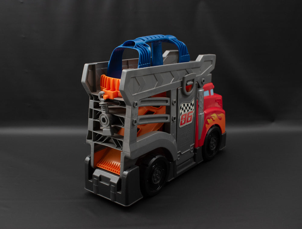Mega Bloks Fast Tracks First Builders Racing Rig Toy Hauler Red Diesel Truck Kids