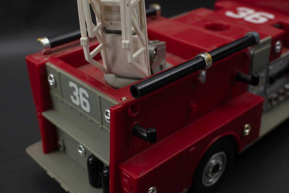 Fire Truck Toy 1992 Red FunRise Metro City Fire Department Truck