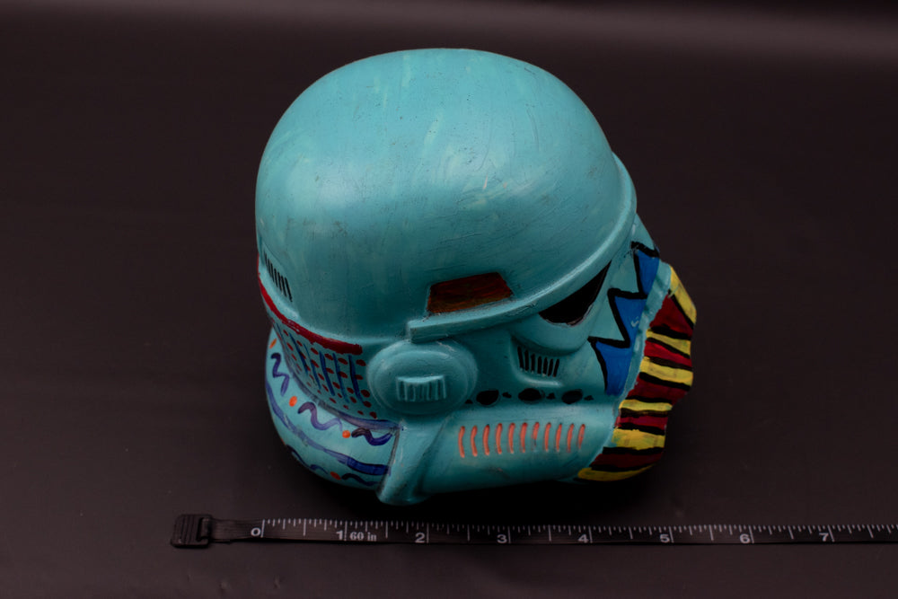 Storm Trooper Helmet Artwork Custom Painted Mini Helmet Used