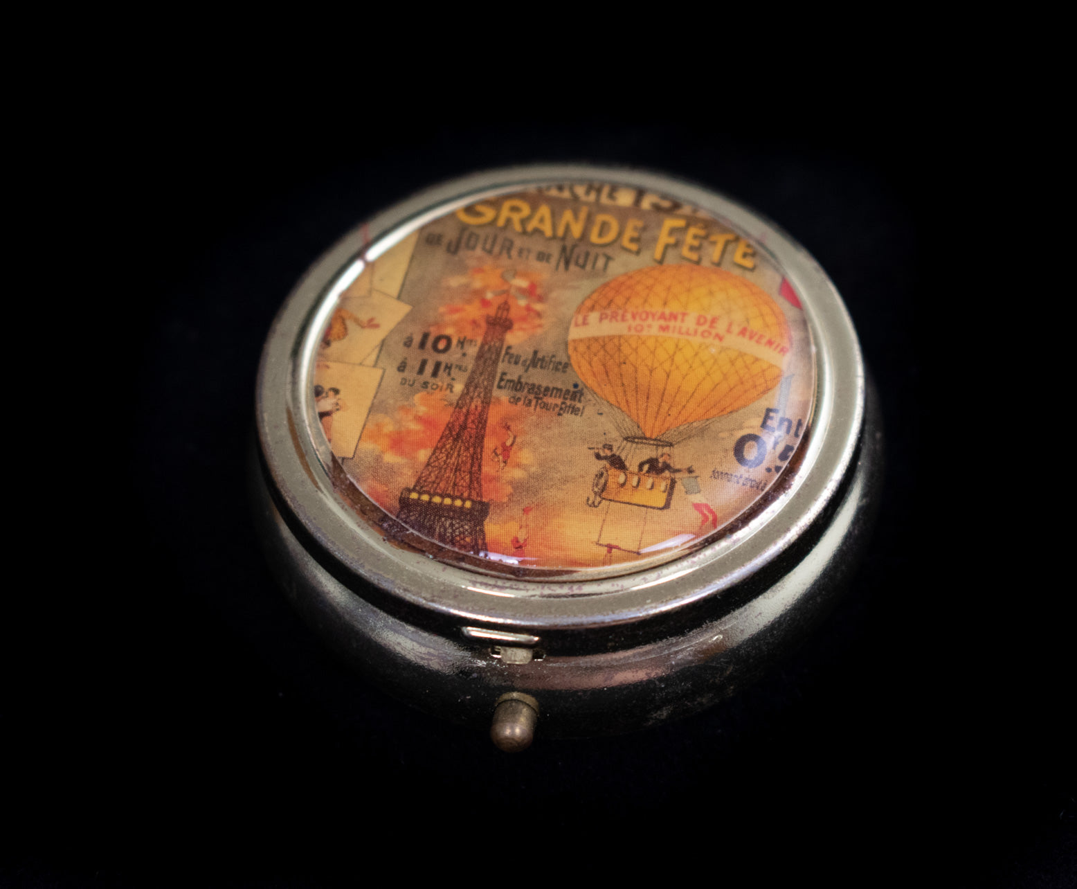 Vintage Medication Pill Container Pocket Container Small Used
