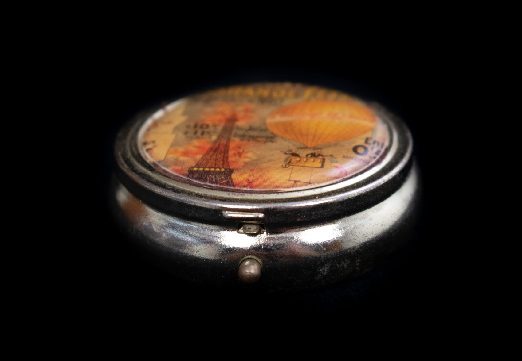 Vintage Medication Pill Container Pocket Container Small Used