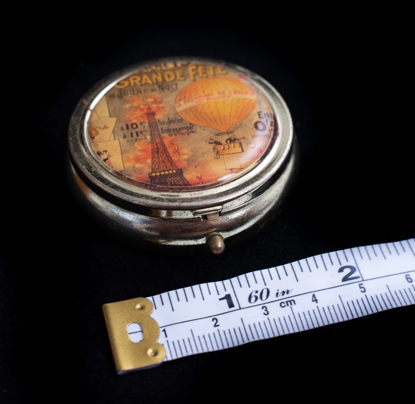 Vintage Medication Pill Container Pocket Container Small Used