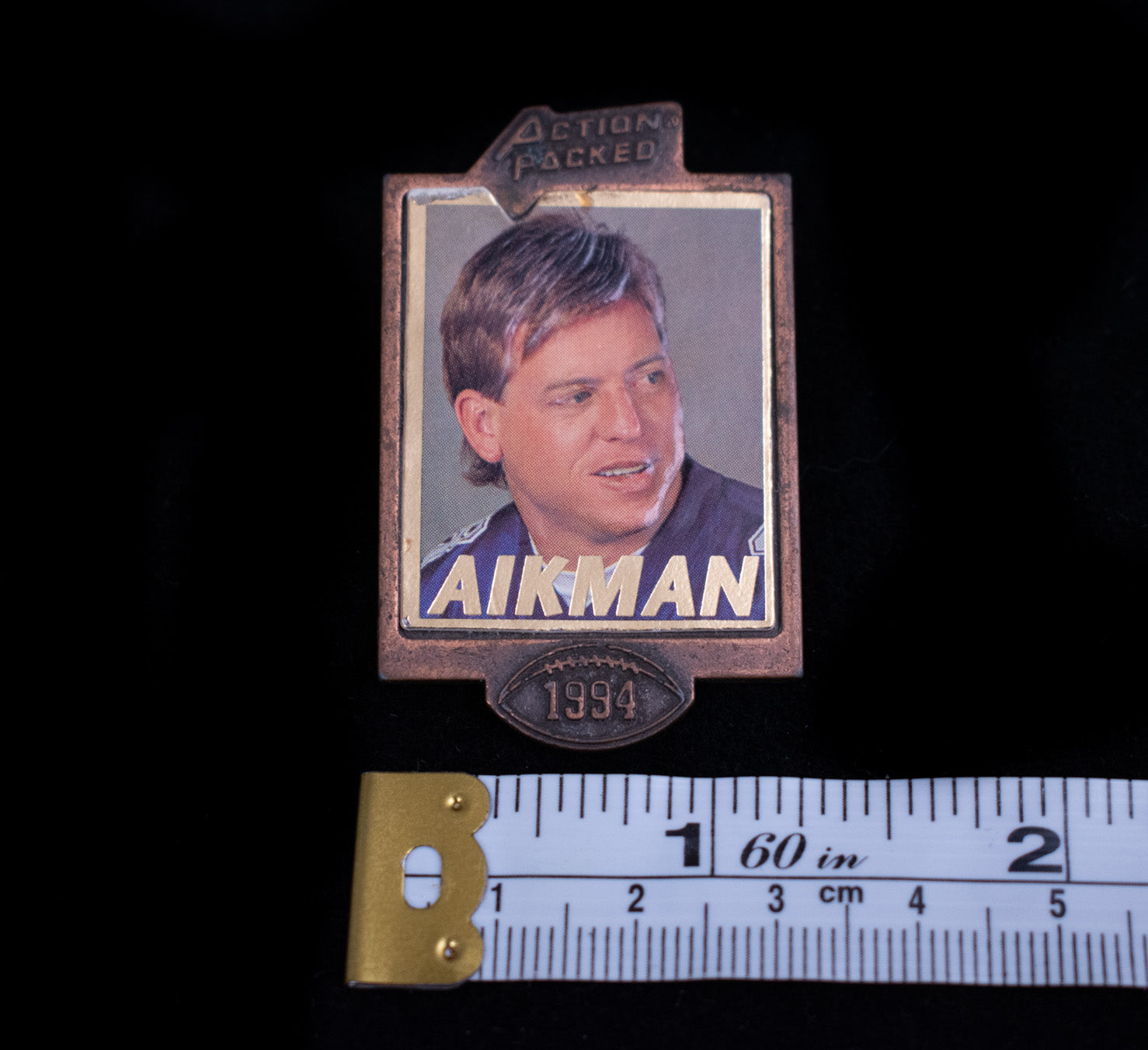 1994 ACTION PACKED FOOTBALL Troy Aikman CLUB LAPEL Pin Dallas Cowboys