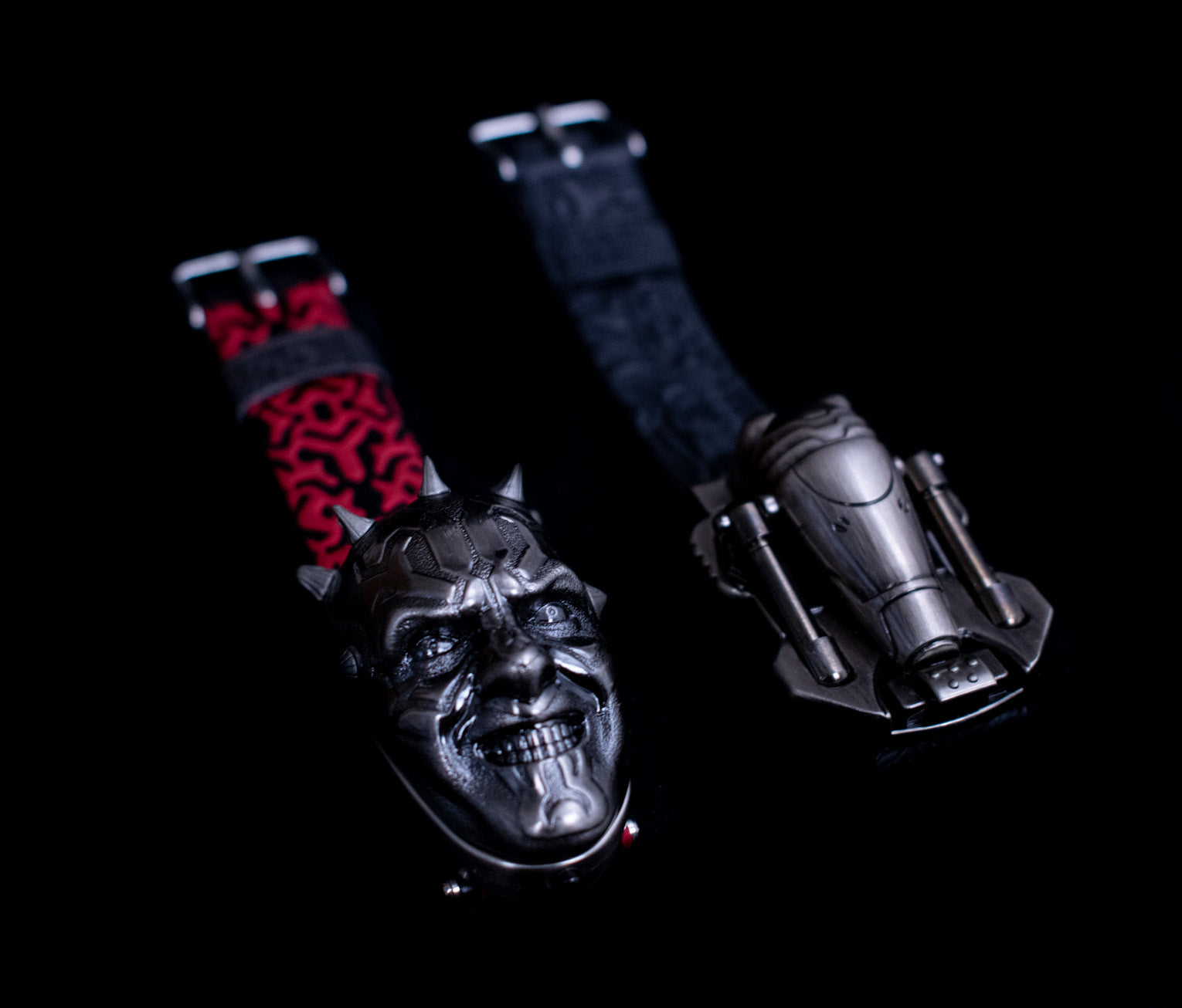 Star Wars Episode 1 Die Cast Watch Set Darth Maul & Battle Droid W Case Used