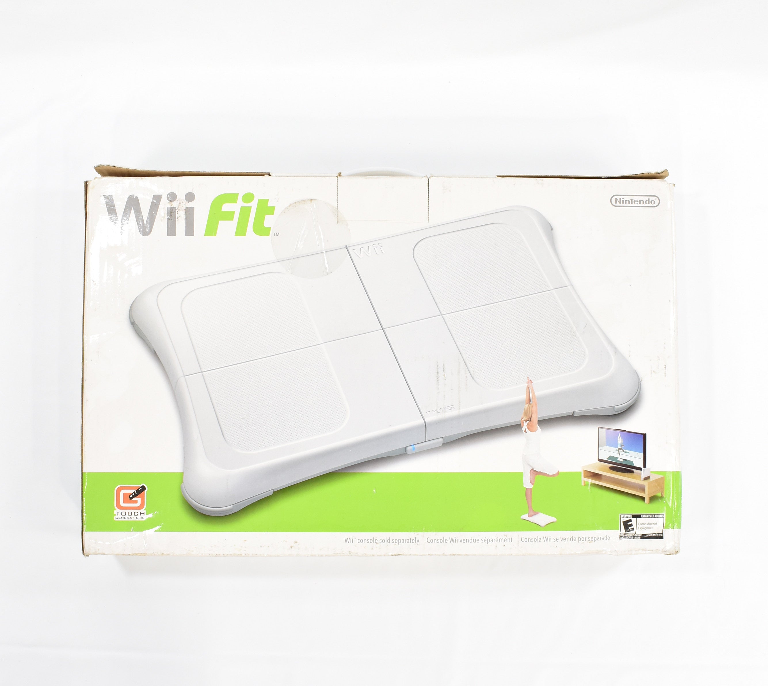 Wii Fit Fitness Board White With Box Used Nintendo