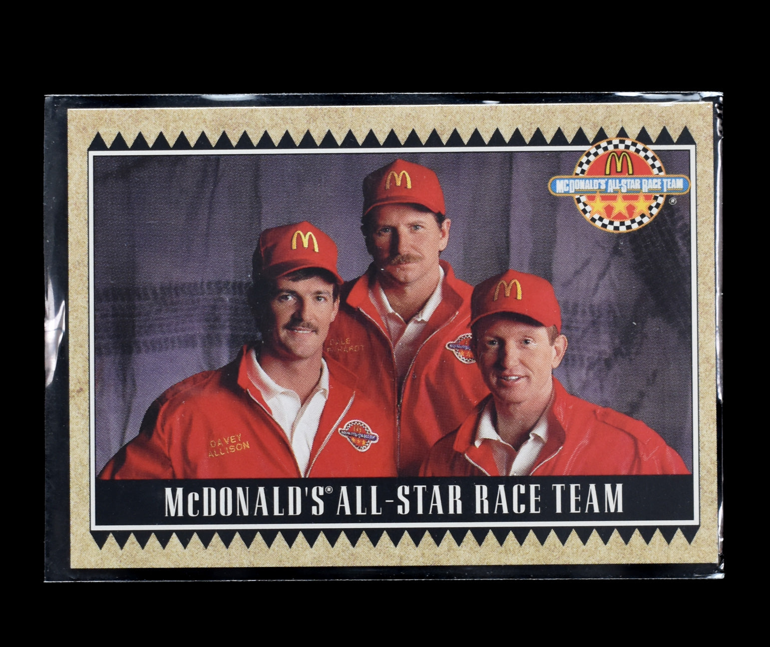 1992 Maxx Racing McDonalds All Star Race Team Card Earnhardt Allison Elliot #1