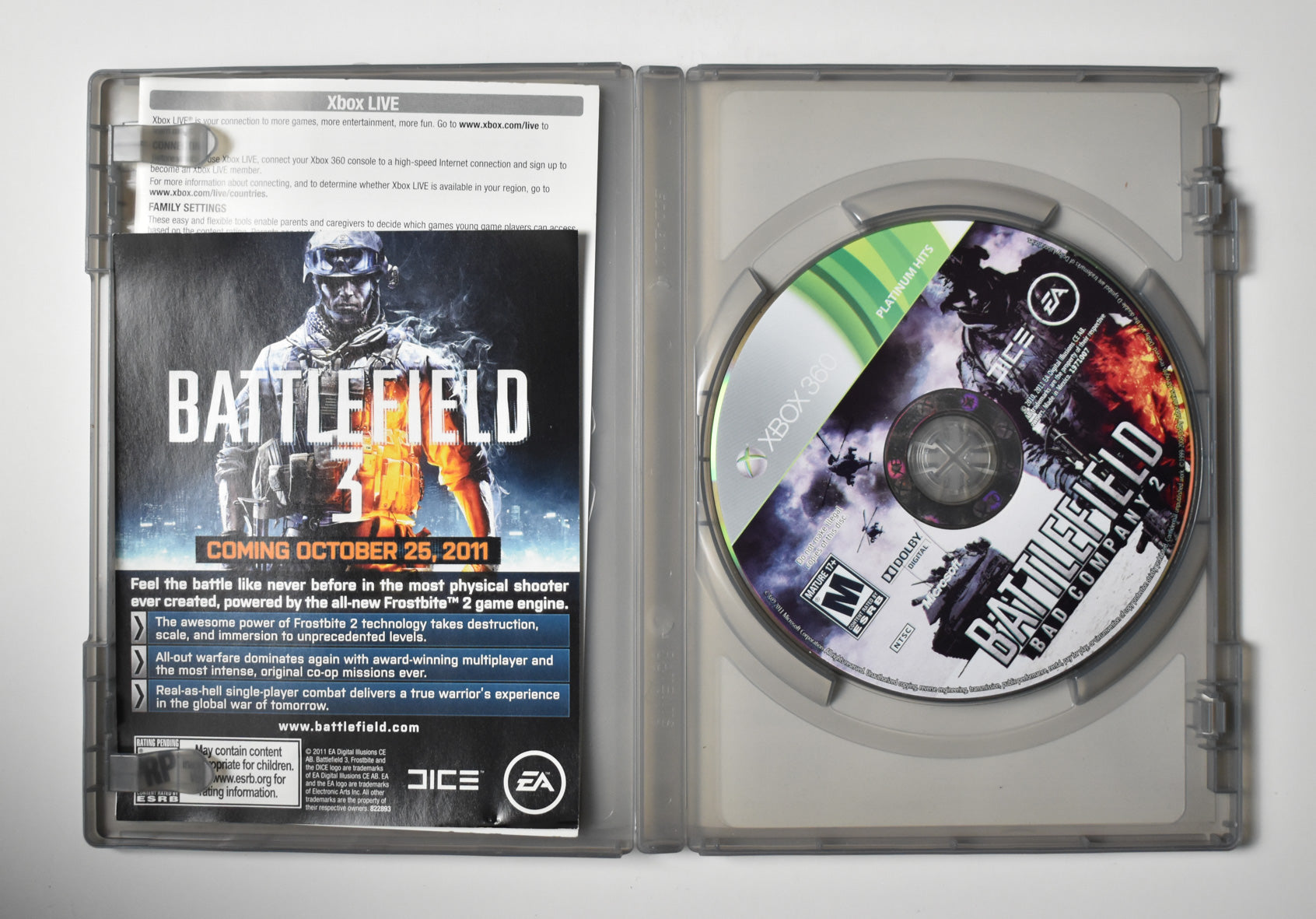 Xbox 360 Video Game Battle Field Bad Company 2 EA Games USED