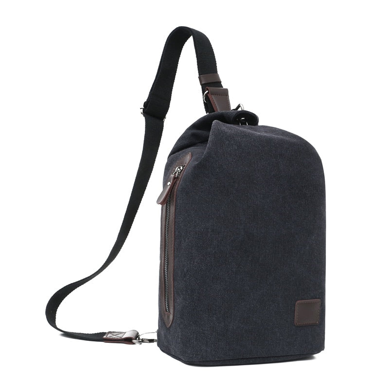 Canvas Chest Pack Men Single Backpacks Male Casual Schoolbag For Boys Travel Shoulder bags High Quality Chest Bag
