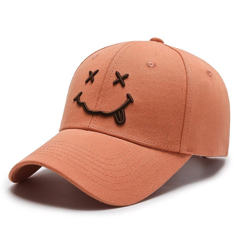 Cartoon Smile Face Baseball Caps For Men Women Fashion Kpop Snapback Hip Hop Caps 100%Cotton Streetwear Sports Funny Dad Hat