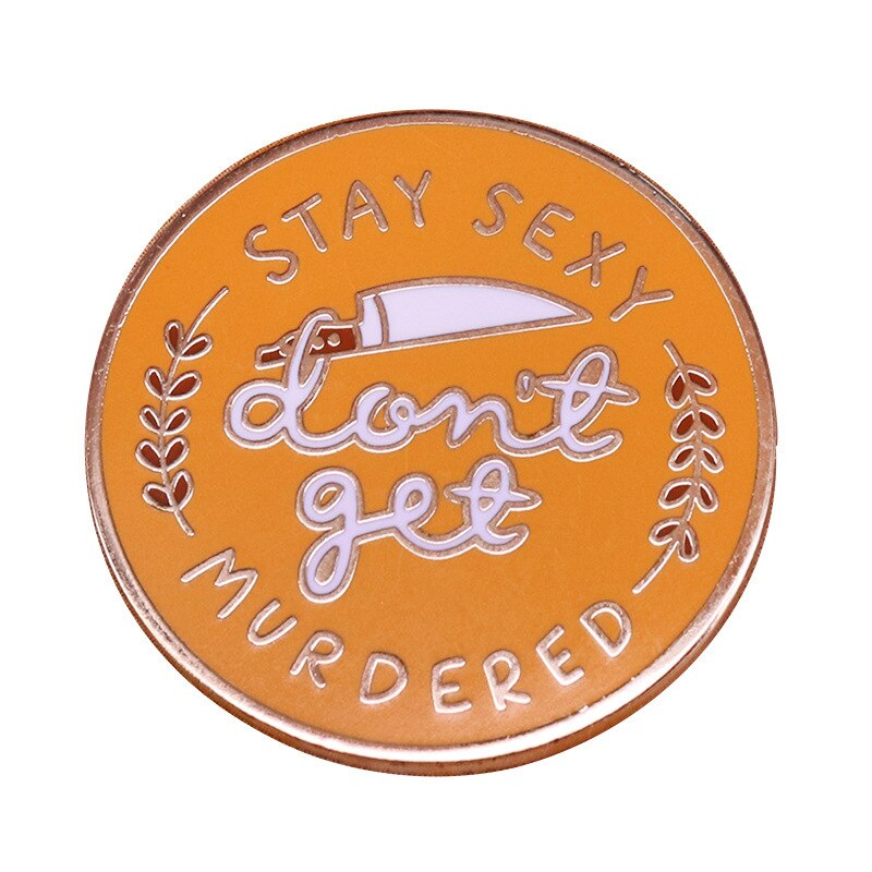 Cartoon round letter brooch fashion minimalist art accessory badge