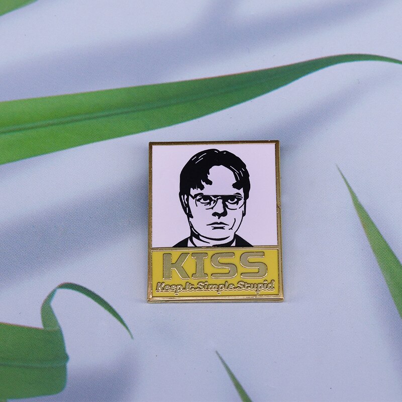 Cartoon Office Dwight Brooch Comedy Series Badge