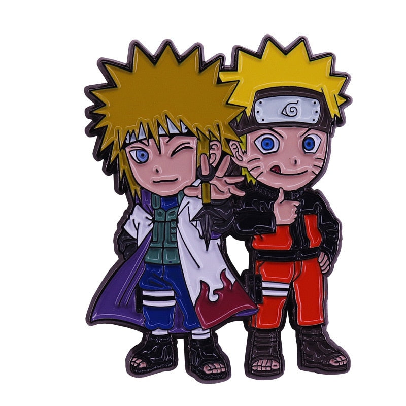 Cartoon boy whirlpool and wave wind water gate brooch Japanese anime inspiration badge