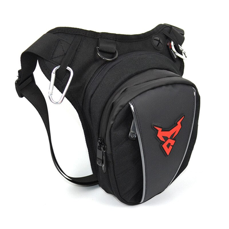 Carbon Fiber Motorcycle Drop Leg Side Bag Black Motorcycle Bag Hard Shell Outdoor Casual Waist Bag Motorbike Hip Bum Pack Bags