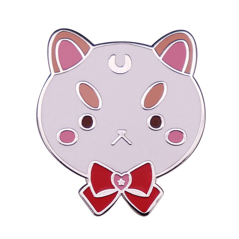 Cartoon Crescent Moon and PuppyCat Mix and Match Brooch Fantasy Animation Bee Girl and Dog Cat Inspiration Badge