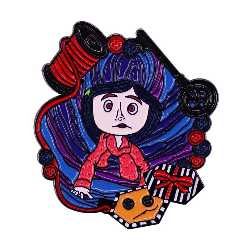 Caroline Fantasy Journey Brooch Ghost Mother Button Button Box Badge Animation Lovers Accessories