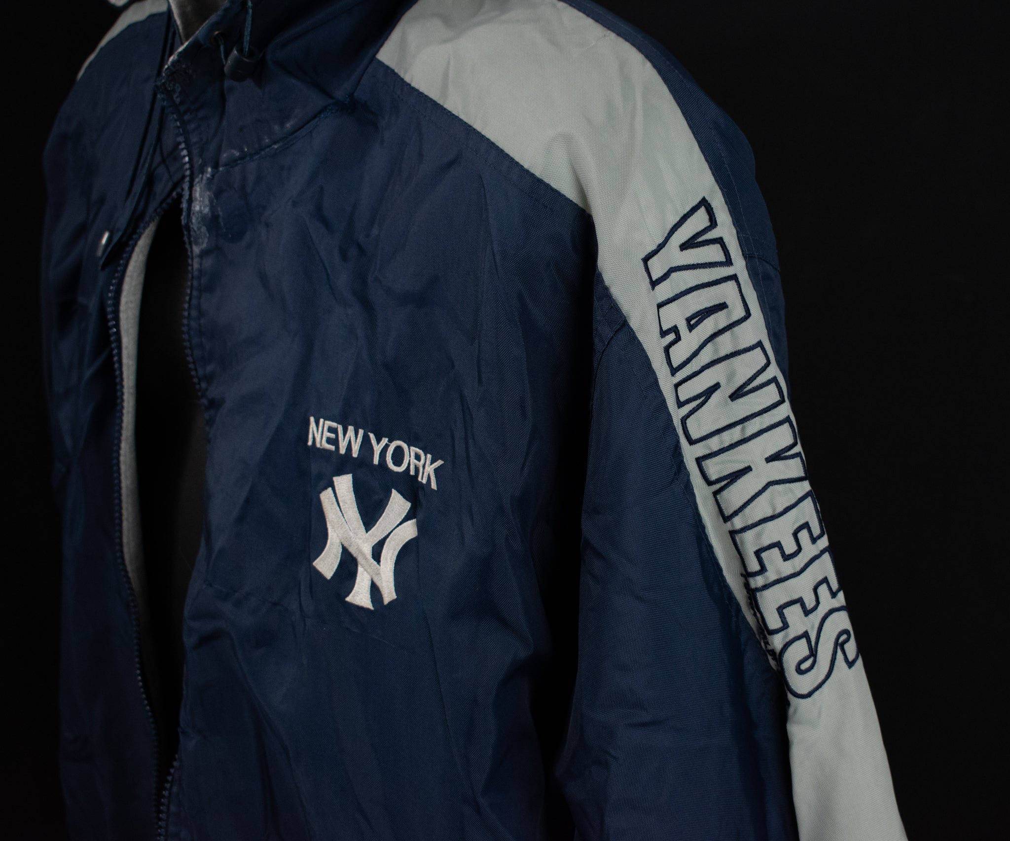 New York Yankees Puma Winter Jacket Reversal Adult X-Large Mens Hooded Coat