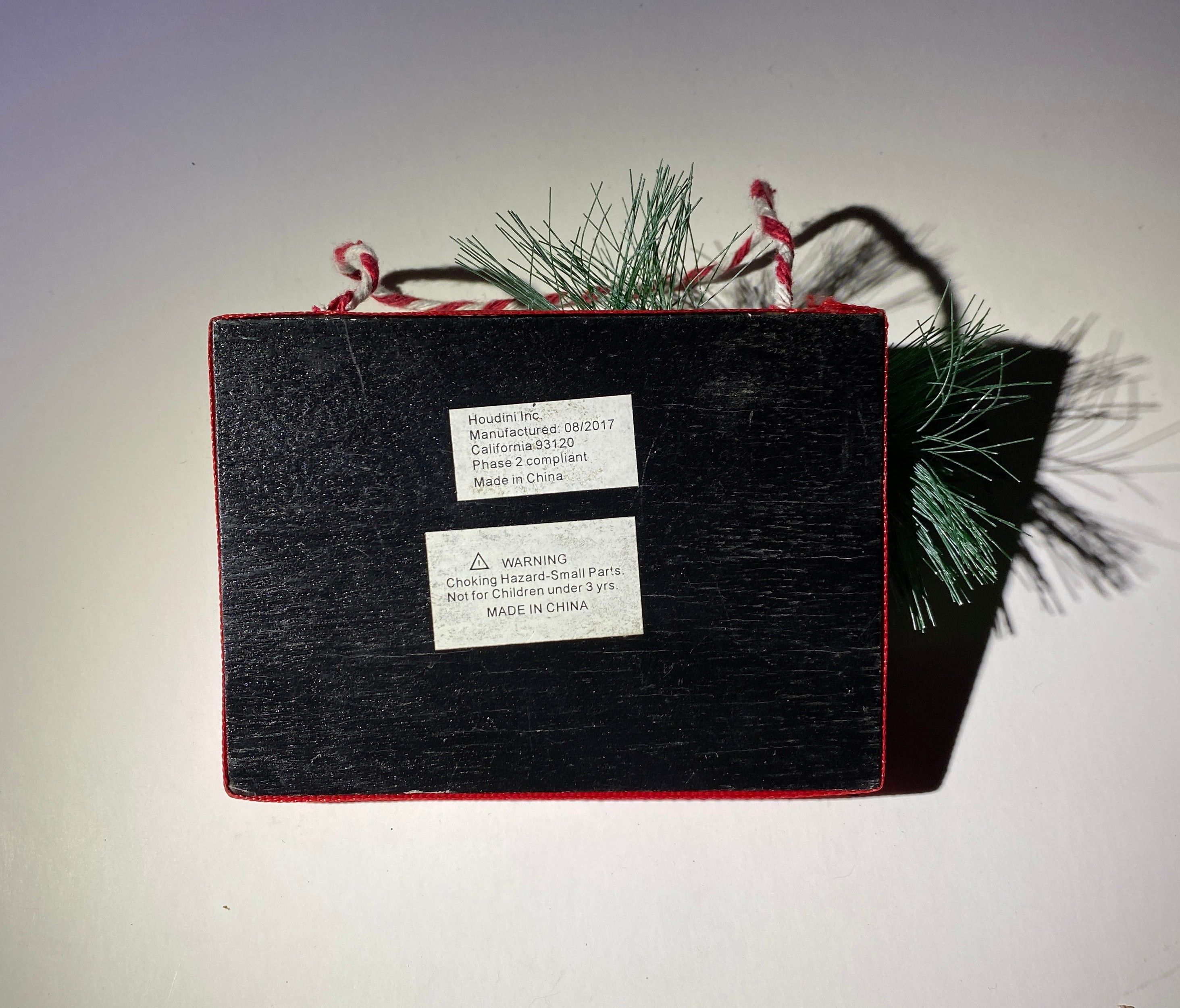 Merry Christmas Ornament Hanging Christmas decor Red Sign Used