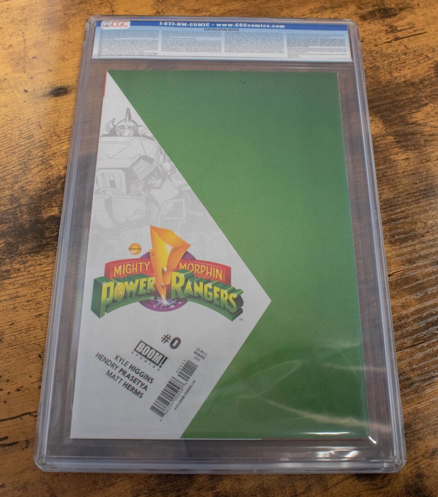 Mighty Morphin Power Rangers Boom Studio Green Ranger Comic Book 0 Graded 9.8
